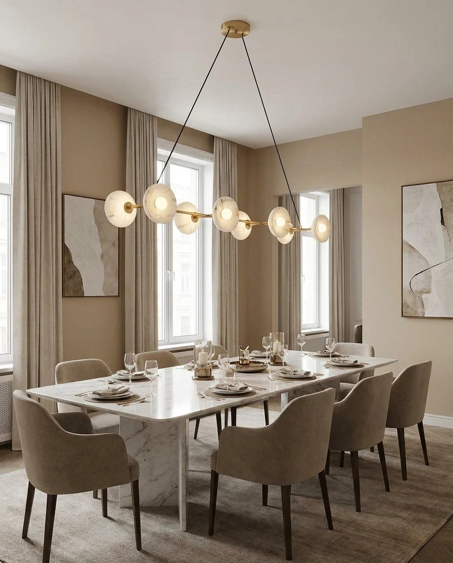 Vireo Alabaster Linear Chandelier, product view 10