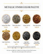 Branch finish options for the Wanos Ceramic Flower Branch Chandelier.