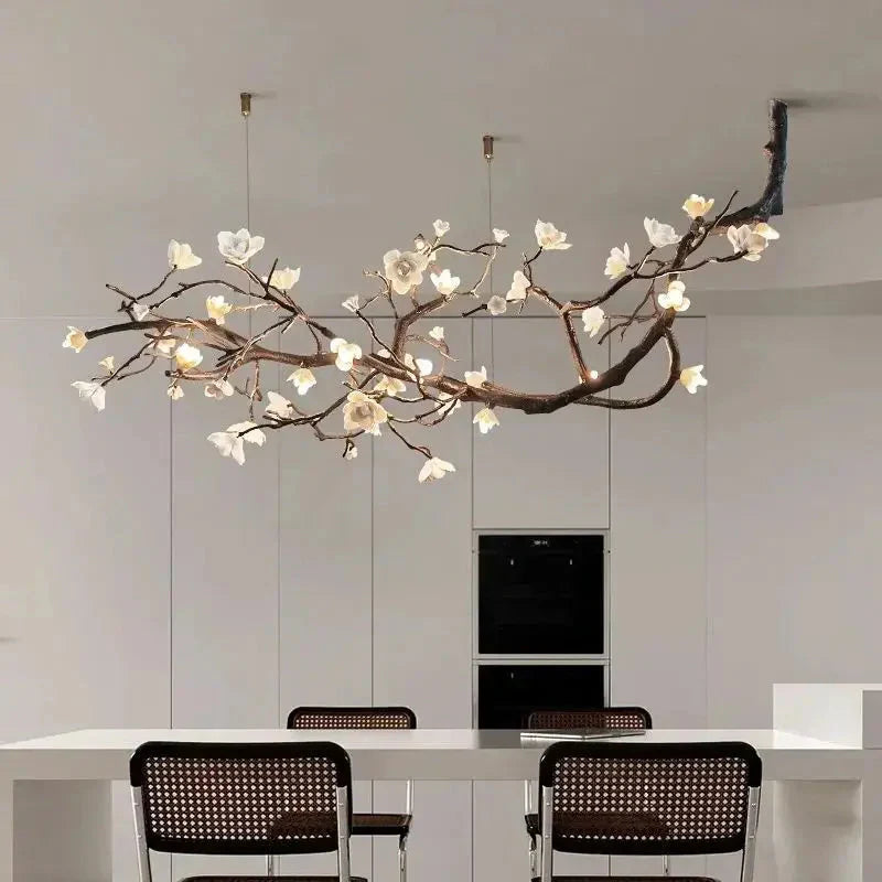 Wanos Ceramic Flower Tree Branch Chandelier by Bling Lighting Studio.