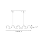 Wave-Arm Linear Alabaster Globe Chandelier, product view 4