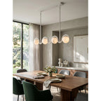 Wave-Arm Linear Alabaster Globe Chandelier, product view 9